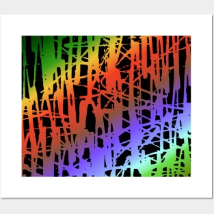 Pattern lines abstract colorful Posters and Art